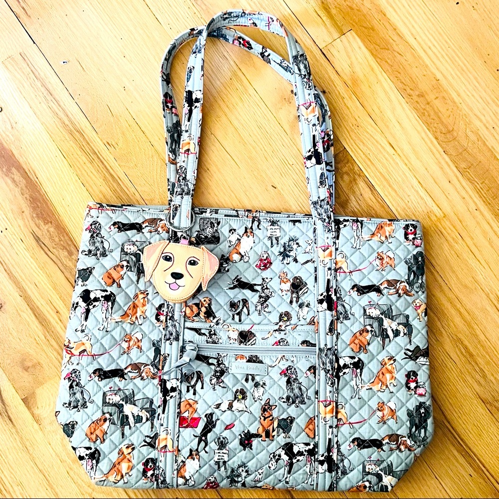 Vera Bradley Best In Show Vera Tote with Best In Show Dog Keychain Coin purse